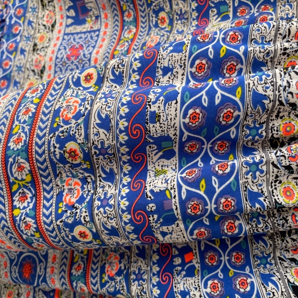 BOHO SUMMER "ELEPHANT" PRINT DRESS SIZE SMALL - Picture 2 of 3